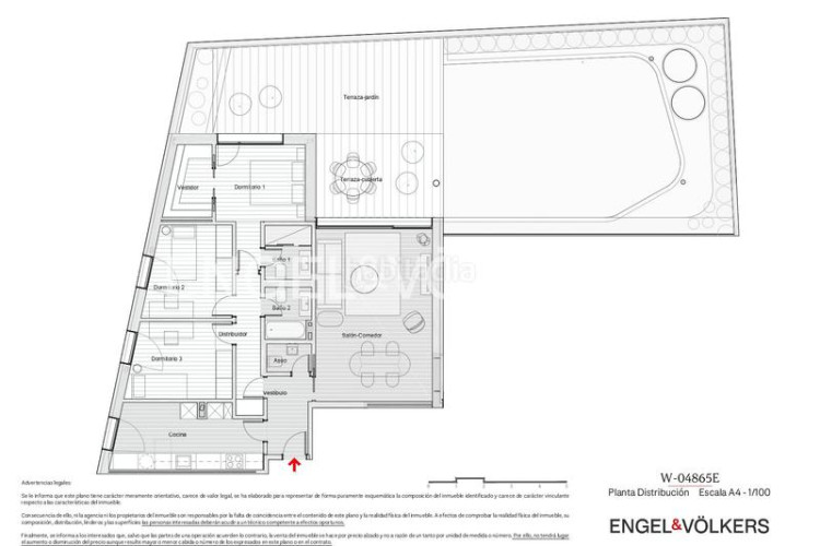 Apartamento espectacular bajo con jardín de obra nueva en Madrid