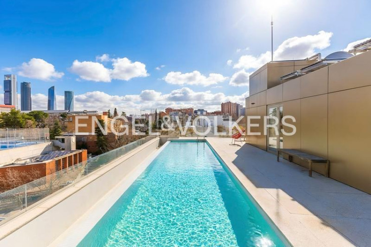 Apartamento espectacular bajo con jardín de obra nueva en Madrid