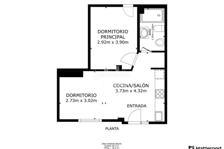 Apartamento este elegante apartamento de 1 dormitorio se encuentra en el barrio de Castilla, en el distrito de chamartín, . con una c en Madrid