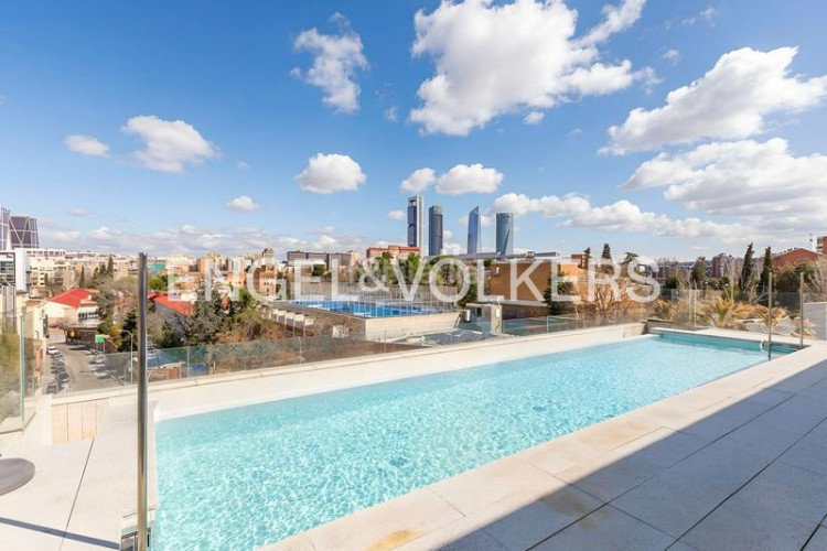 Apartamento espectacular bajo con jardín de obra nueva en Madrid